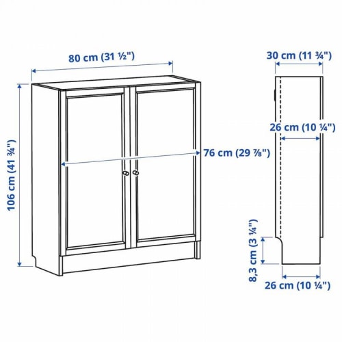 IKEA BILLY OXBERG Bookcase Doors Furniture Urban Sales